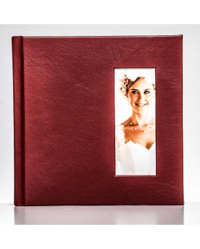 Silverbook 20x20cm mit Hochformat Fenster