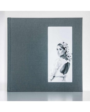 Silverbook 30x30cm mit Hochformat Fenster