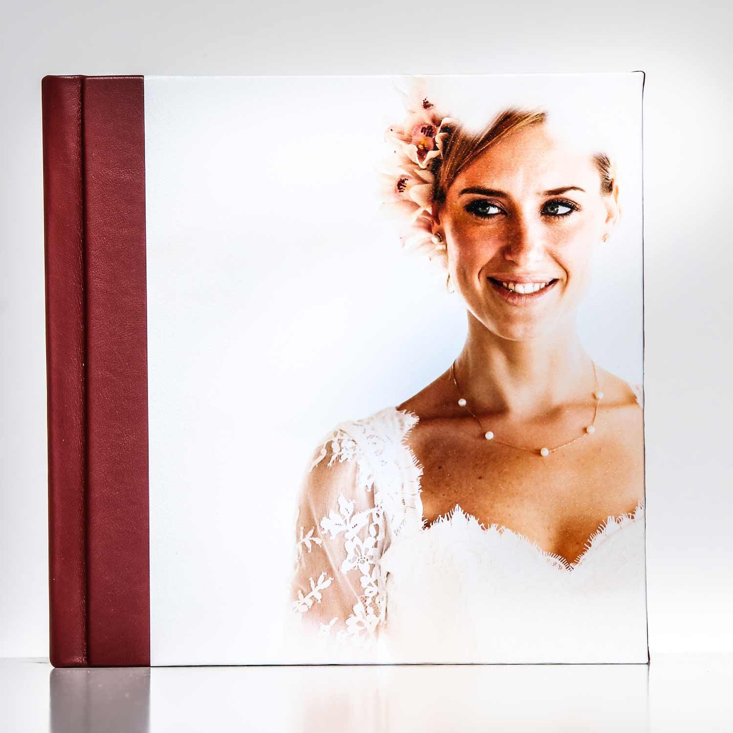Silverbook 20x20cm met Leer-oppervlak
